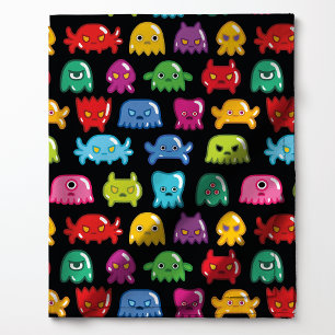 Videospelmonsters Geek Nerdy Gamer Patroon Stof