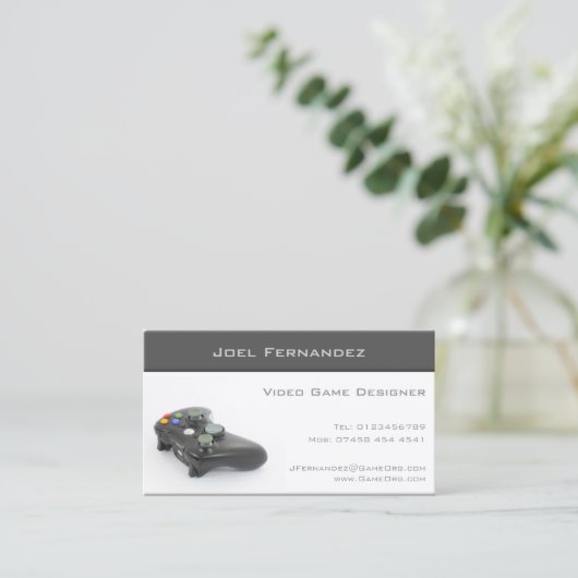 Videospelontwerper - Visitekaartje (Staand voorkant)