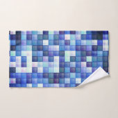 Videospelpixels Blauw vierkant patroon Bad Handdoek (Handdoek)