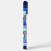 Videospelpixels Blauw vierkant patroon Case-Mate iPhone Case (Achterkant / Rechts)