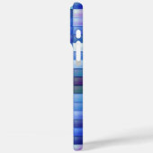Videospelpixels Blauw vierkant patroon Case-Mate iPhone Case (Achterkant / Links)