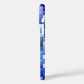 Videospelpixels Blauw vierkant patroon Case-Mate iPhone Case (Achterkant / Links)