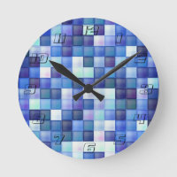 Videospelpixels Blauw vierkant patroon