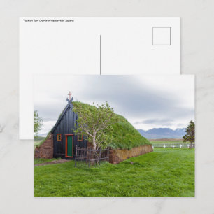 Vidimyri Graszakkerk in het noorden van IJsland Briefkaart