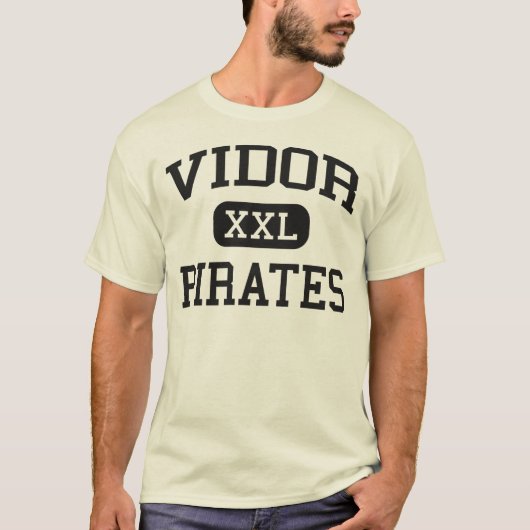 Vidor - Pirates - Junior High School - Vidor Texas T-shirt (Voorkant)
