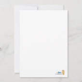 Viduig, Pet & de Uitnodiging van het Baby shower v (Achterkant)