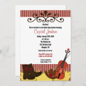 Viduig, Pet & de Uitnodiging van het Baby shower v (Voorkant / Achterkant)