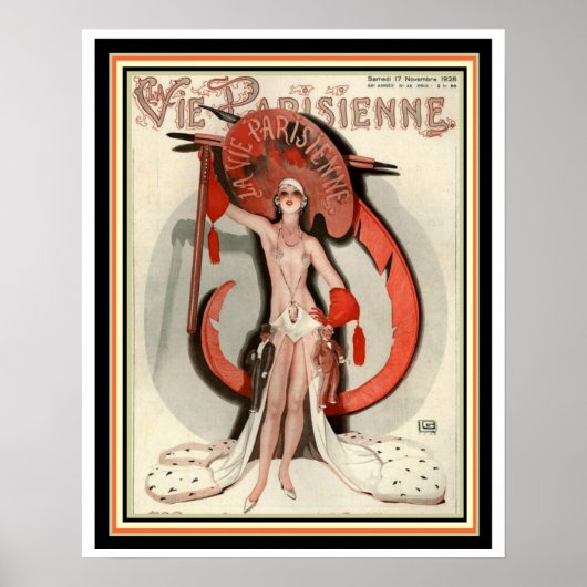 Vie Parisienne Art Deco Hoesje Poster 16 x 20 (Voorkant)