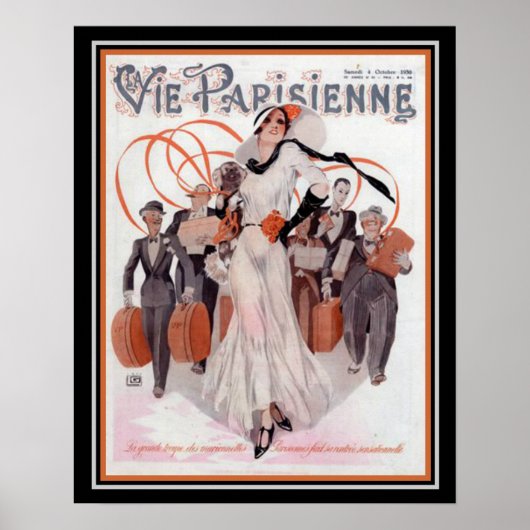 Vie Parisienne "Glamor Girl" Deco Poster 16 x 20 (Voorkant)