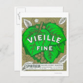 Vieille Fine Wine LabelEurope Briefkaart (Voorkant / Achterkant)
