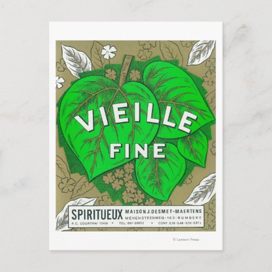 Vieille Fine Wine LabelEurope Briefkaart (Voorkant)