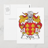 Vieira Family Crest Briefkaart (Voorkant / Achterkant)