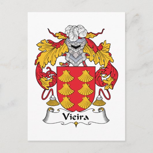 Vieira Family Crest Briefkaart (Voorkant)