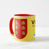 Vieira Family Crest Coffee Mok (Voorkant links)