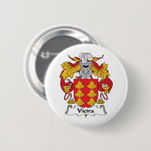 Vieira Family Crest Ronde Button 5,7 Cm (Voorkant /achterkant)