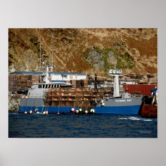 Viekoda Bay, Crab Boat in de Nederlandse haven, Al Poster (Voorkant)