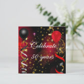 Viel 50 50e verjaardag Rode sterren van de Zwarte  Kaart (Staand voorkant)