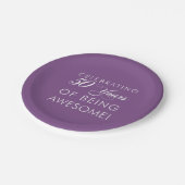 Viel 50 jaar Geweldige kleurenBorden Papieren Bordje (Gekanteld)