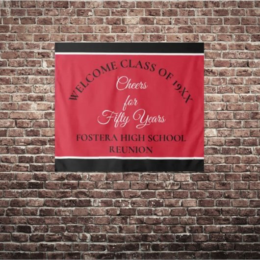 Viel! 50e klas reüleparty wandkleed