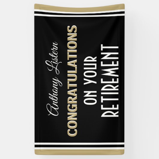 Viel! Aangepaste banner van aftredingspartij (Verticaal)