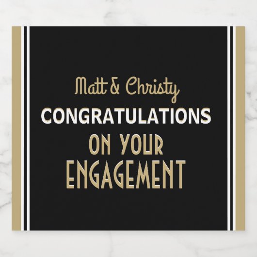 Viel! Aangepaste service Sparkling Wijnetiket (Enkel label)