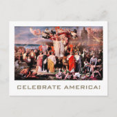 Viel Amerika. 4 juli - Kunst met een boete Briefkaart (Voorkant)