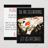 Viel! Birthday Party Black Forest Cake Kaart (Voorkant / Achterkant)