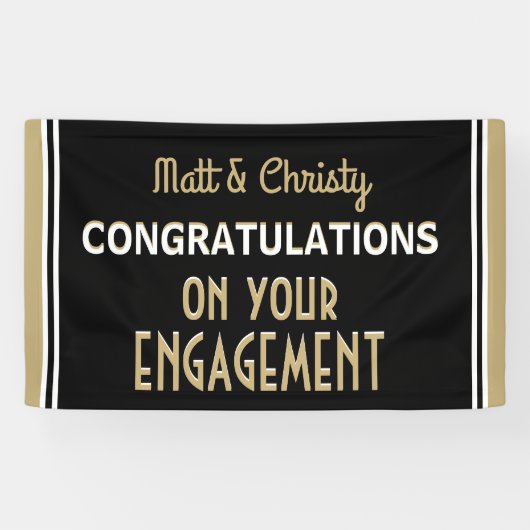 Viel! Custom Engagment party Spandoek (Horizontaal)