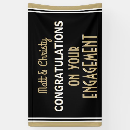 Viel! Custom Engagment party Spandoek (Verticaal)