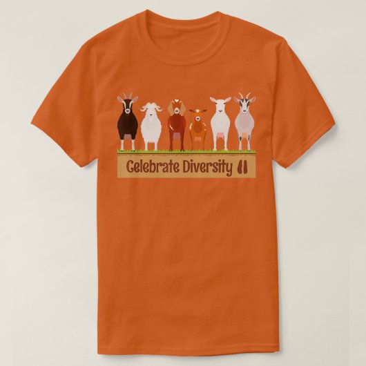 Viel de Diversity Pet Funny Goats voor Goat Lov T-shirt (Design voorkant)