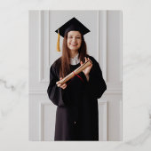 Viel de Partij van de Graduatie van de Foto van he Folie Uitnodiging (Achterkant)