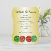 Viel de Sason Gold Kerstparty Kaart (Staand voorkant)