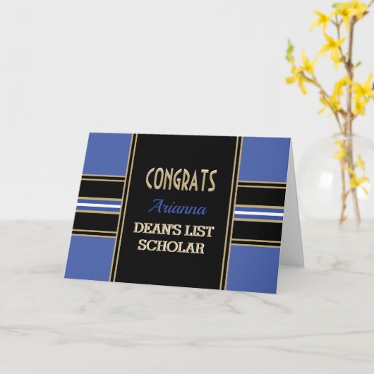 Viel! DEAN'S LIST Scholar-congratkaart Kaart (Gele Bloem)