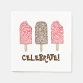 Viel! Eclair Ice Cream Popsicles Foodie Servetten (Voorkant)