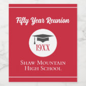 Viel! Elk jaar Klasse Wijn Etiket (Enkel label)