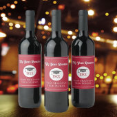 Viel! Elk jaar Klasse Wijn Etiket