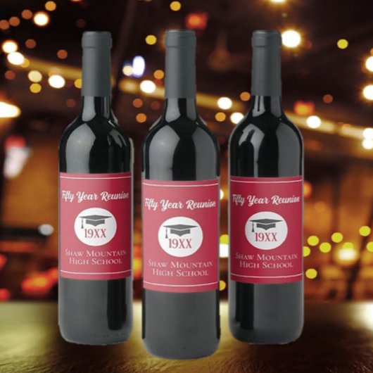 Viel! Elk jaar Klasse Wijn Etiket