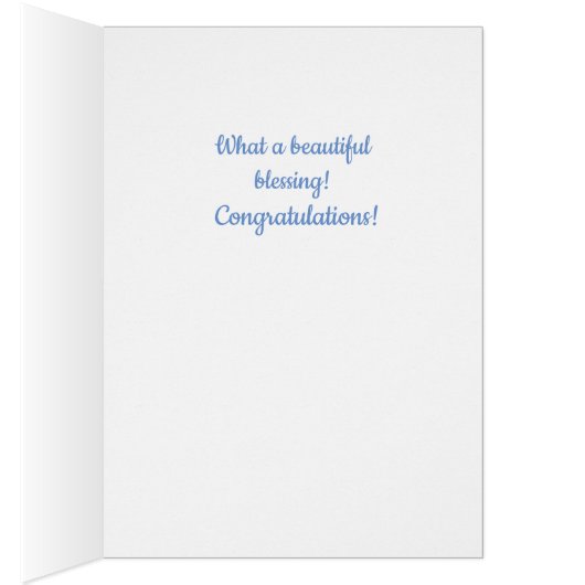 Viel! Gefeliciteerd met New Baby Boy (Binnen (Rechts))