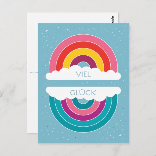 Viel Glück Briefkaart (Voorkant / Achterkant)