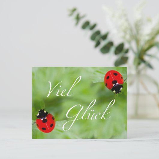 Viel Glück im Doppelpack! Briefkaart (Staand voorkant)