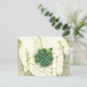 Viel Glück, keltischer Knoten, Kleeblatt Briefkaart (Staand voorkant)