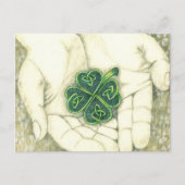 Viel Glück, keltischer Knoten, Kleeblatt Briefkaart (Voorkant)