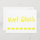 Viel Glück und 7 Schweinchen Briefkaart (Voorkant / Achterkant)