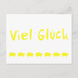 Viel Glück und 7 Schweinchen Briefkaart