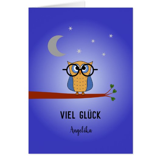 Viel gluck veel succes gepersonaliseerde academisc (Voorkant)