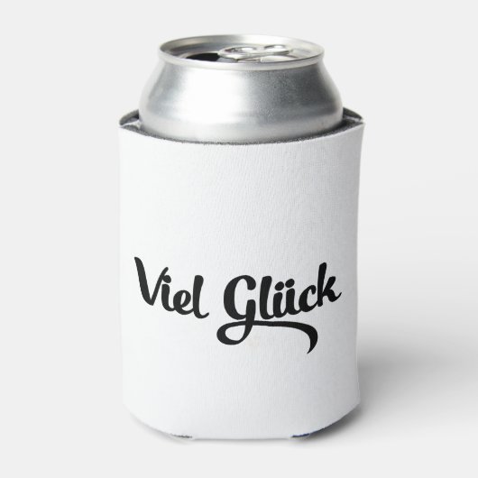 Viel Glück | Veel succes in het Duits Blikjeskoeler (Blikje Voorkant)