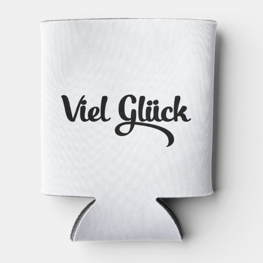 Viel Glück | Veel succes in het Duits Blikjeskoeler (Voorkant)