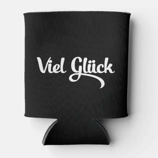 Viel Glück | Veel succes in het Duits Blikjeskoeler (Voorkant)