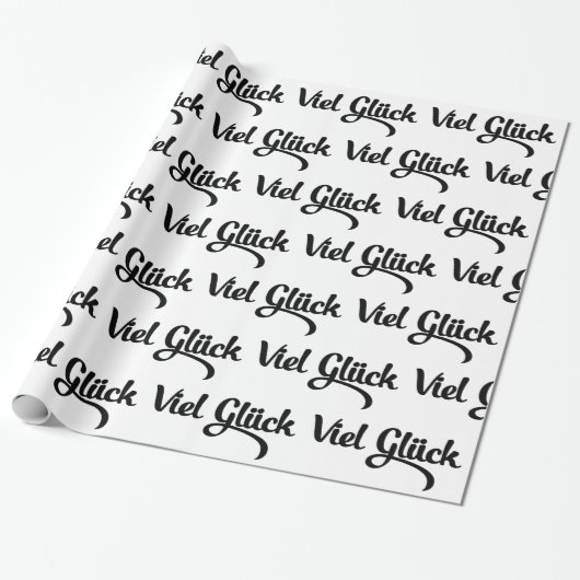 Viel Glück | Veel succes in het Duits Cadeaupapier (Uitgerold)