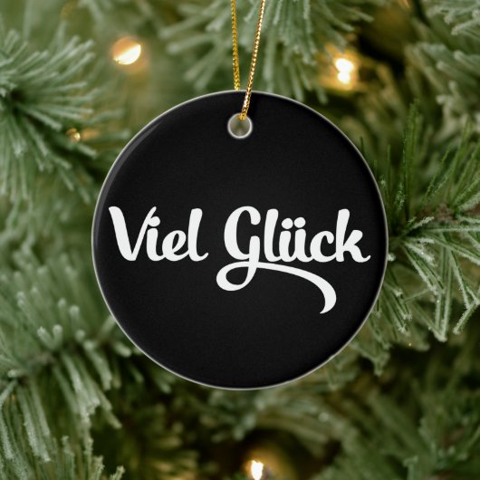 Viel Glück | Veel succes in het Duits Keramisch Ornament (Boom)